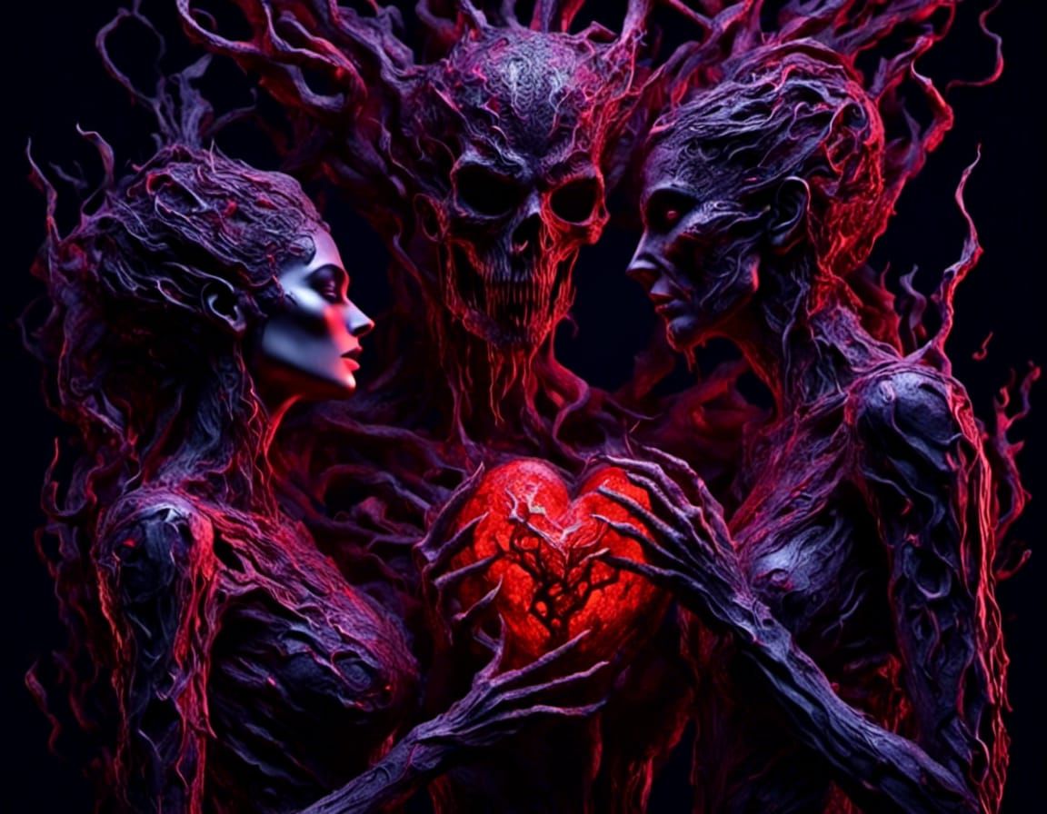 Horrific Scene of Heart Extraction