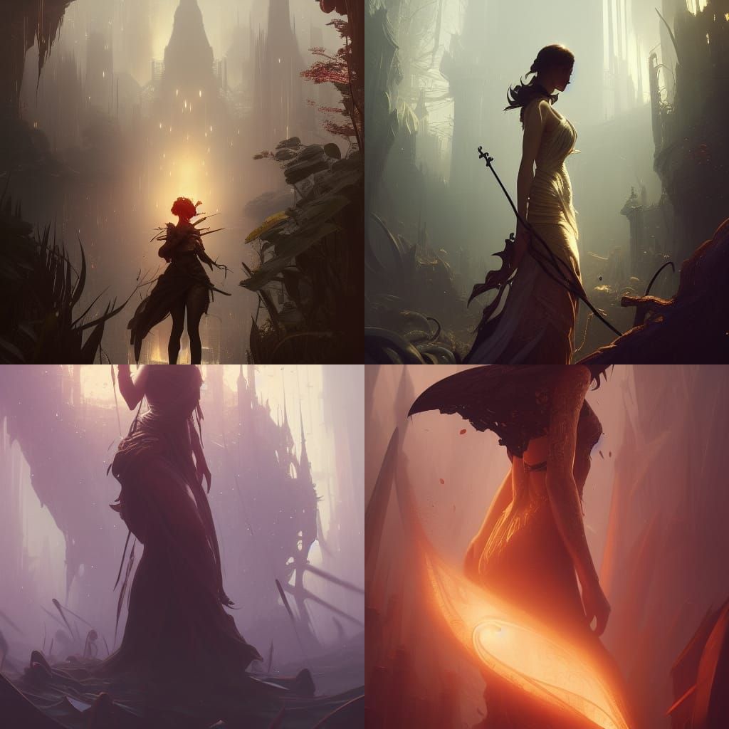 Dark Fantasy Lily: Hyperdetailed Concept Art