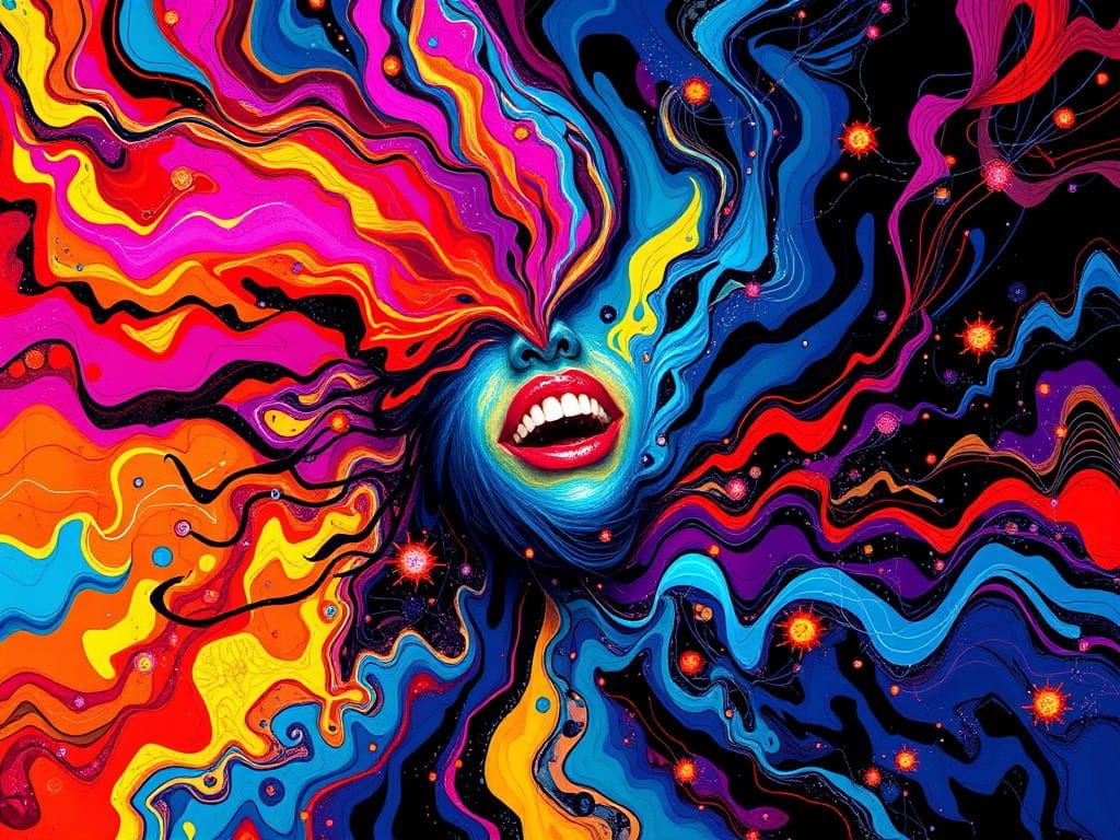 Vibrant Abstract Energy Masterpiece