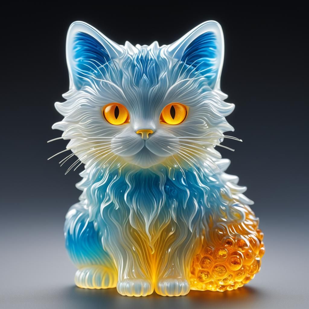 Translucent jelly cat