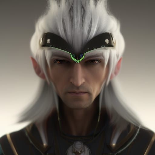 Epic Elf Sorcerer in Sci-Fi Cinematic Scene