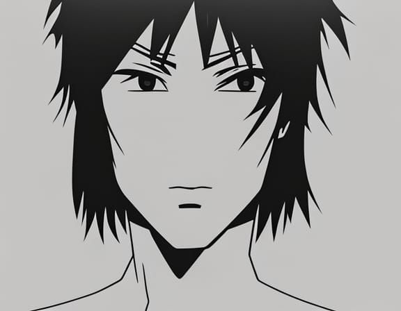 Minimalist Anime Portrait