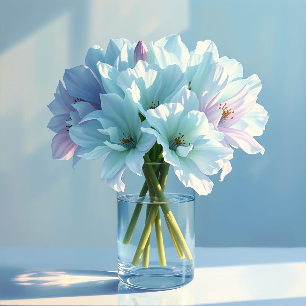 Ethereal Water Bouquet in Impressionist Style