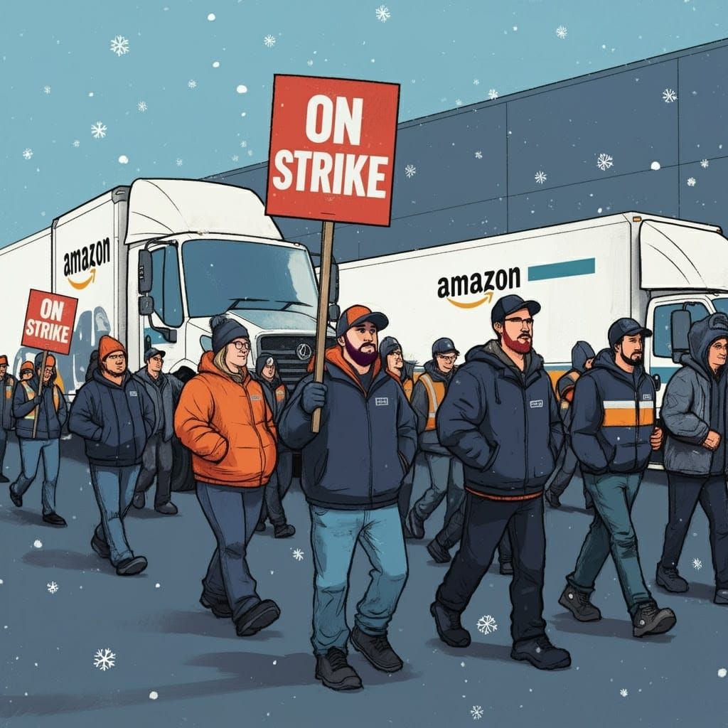 Amazon Warehouse Workers Stand United in Holiday Season Stri...