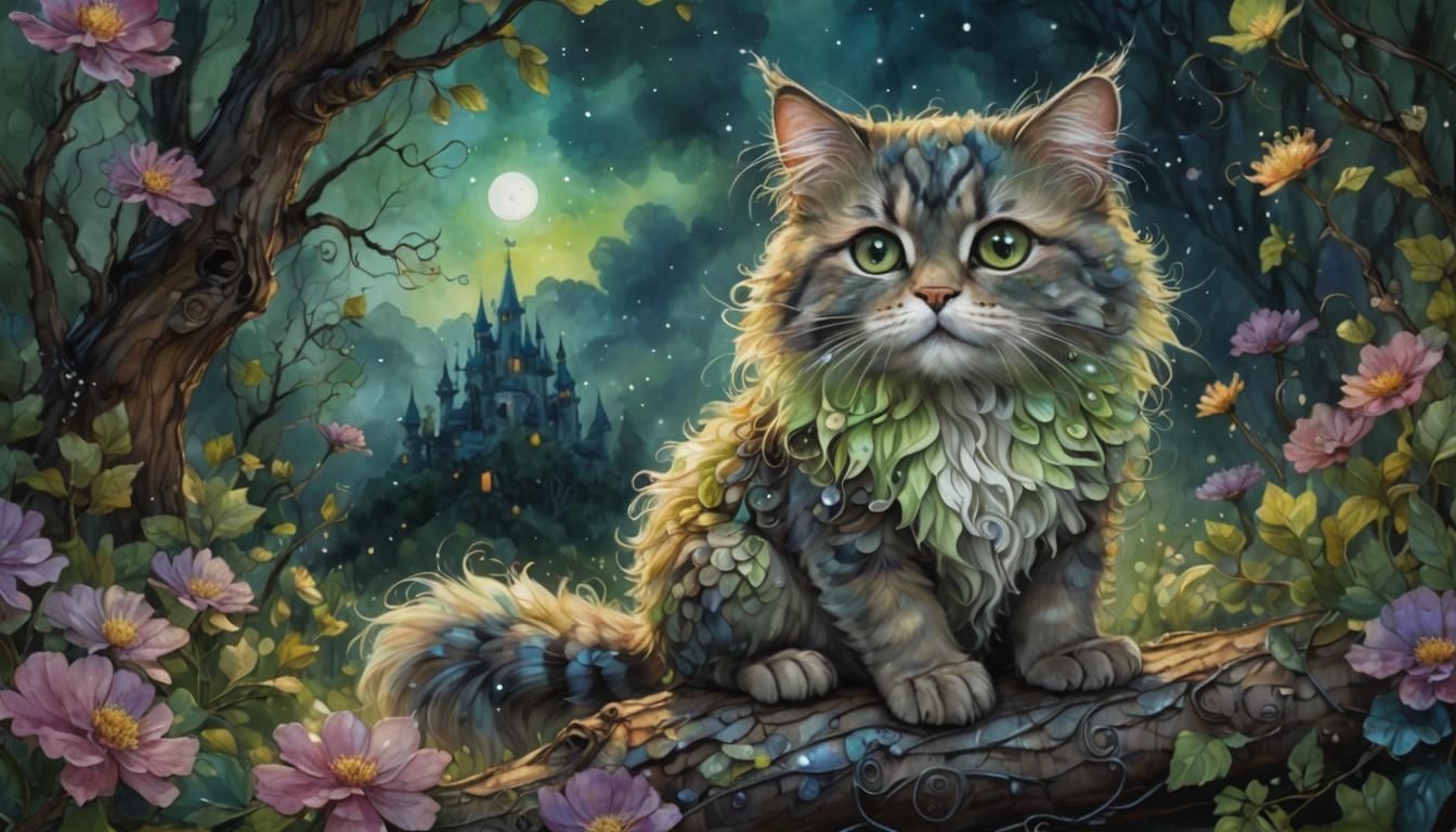 Whimsical Fairy Princess in Lush Floral Meadow