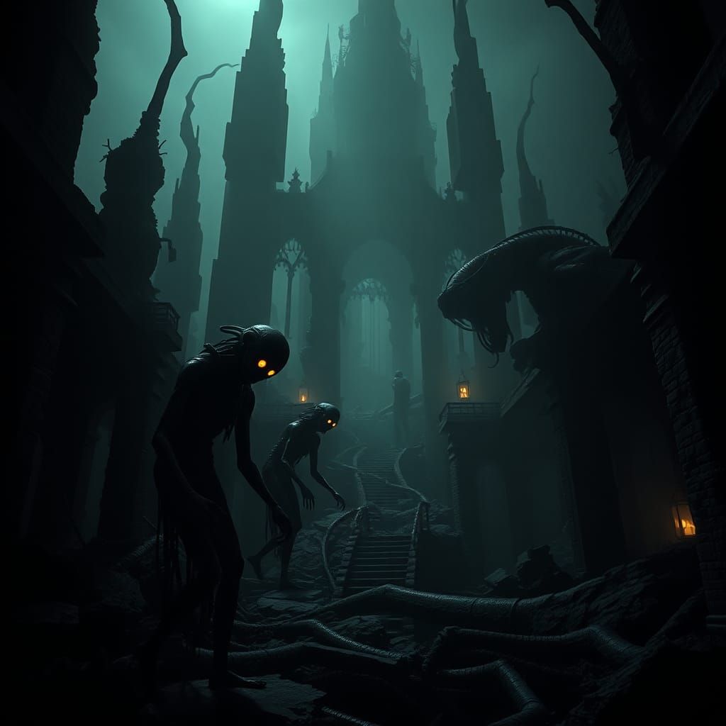 Dystopian Nightmare: A Haunting Digital Photograph