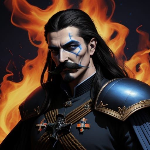 Dark Surrealism: Military Figure in Salvador Dali Style