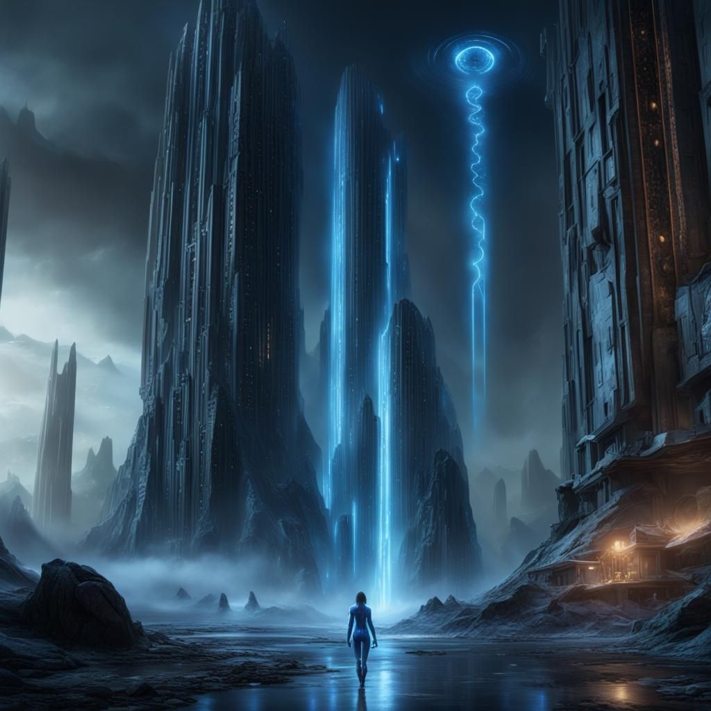 Detailed Digital Painting of Cortana