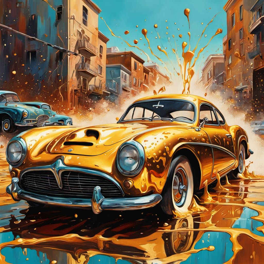Melting Cars and Superstars in Surrealist Style
