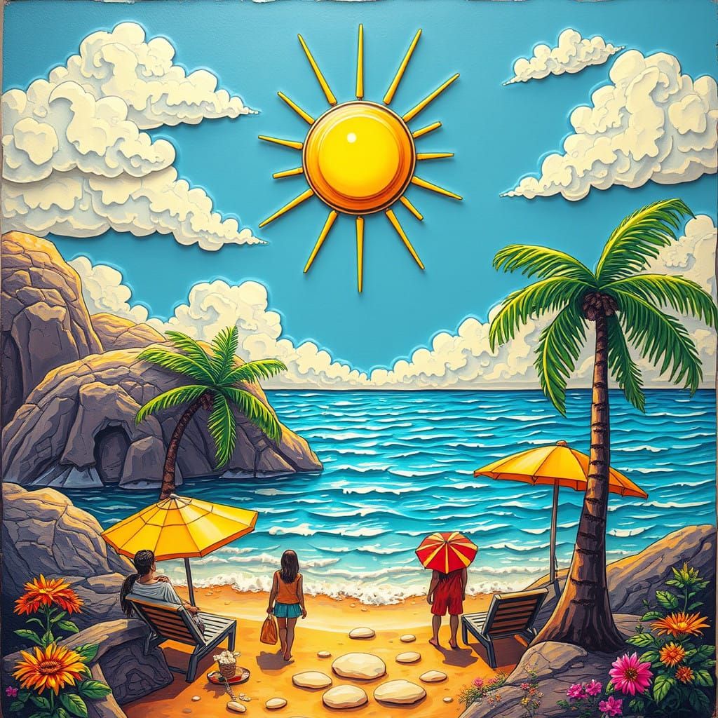 Vibrant Summer Landscape in a Dreamy Style