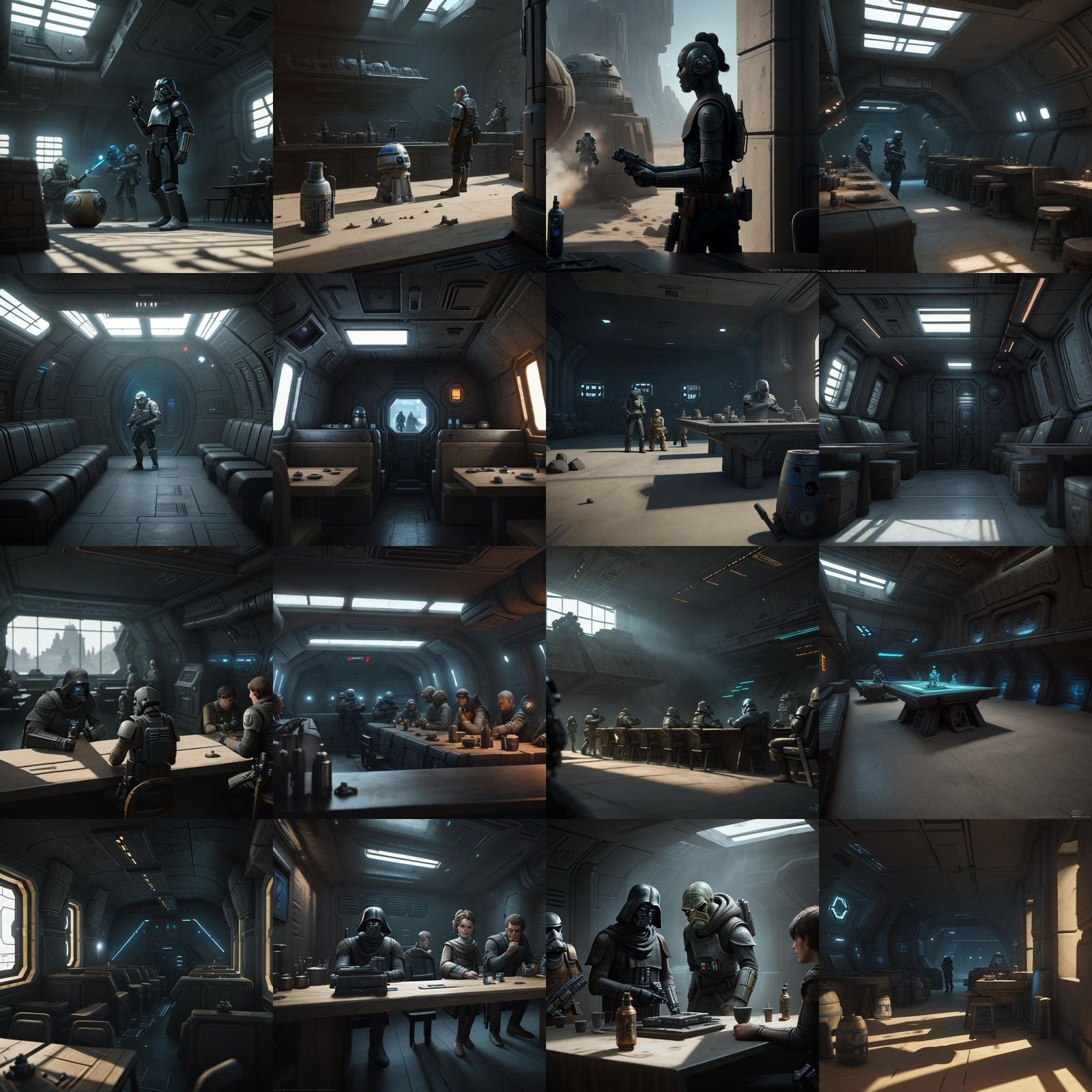 Empty Star Wars Cantina Interior in 3D