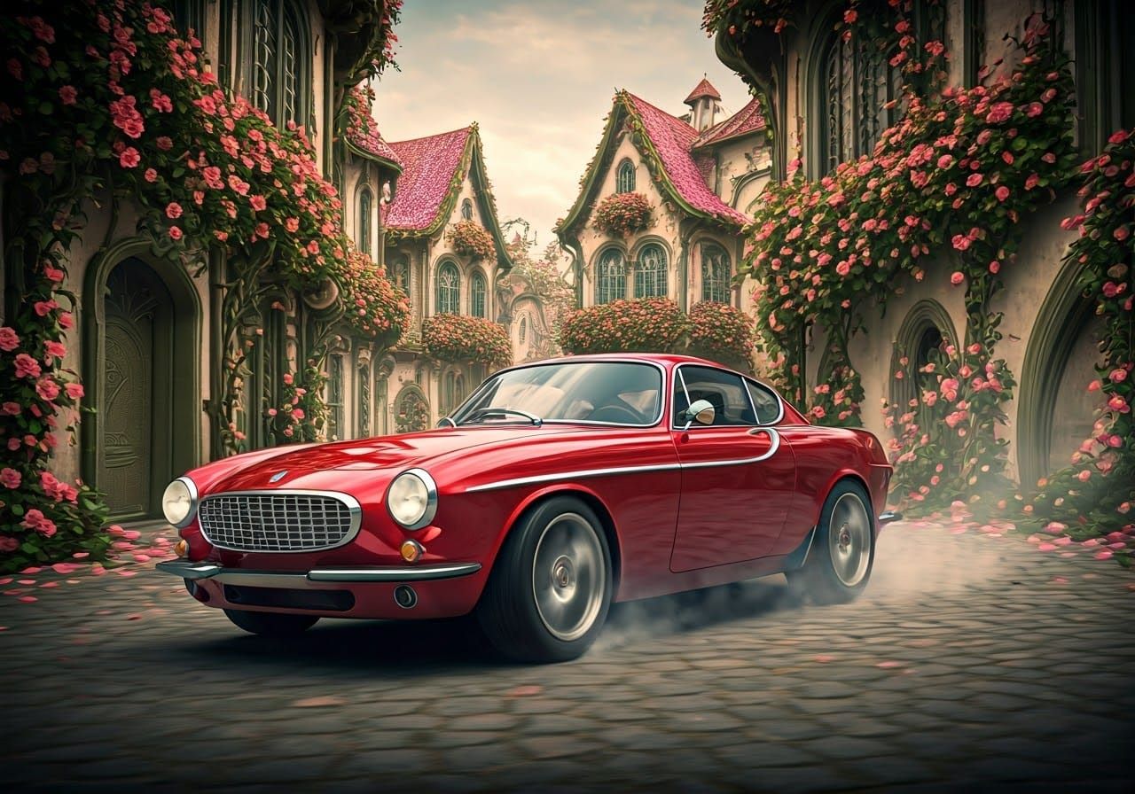 Ethereal 2006 Volvo P1800 Zagato Concept in Dreamlike Floral...
