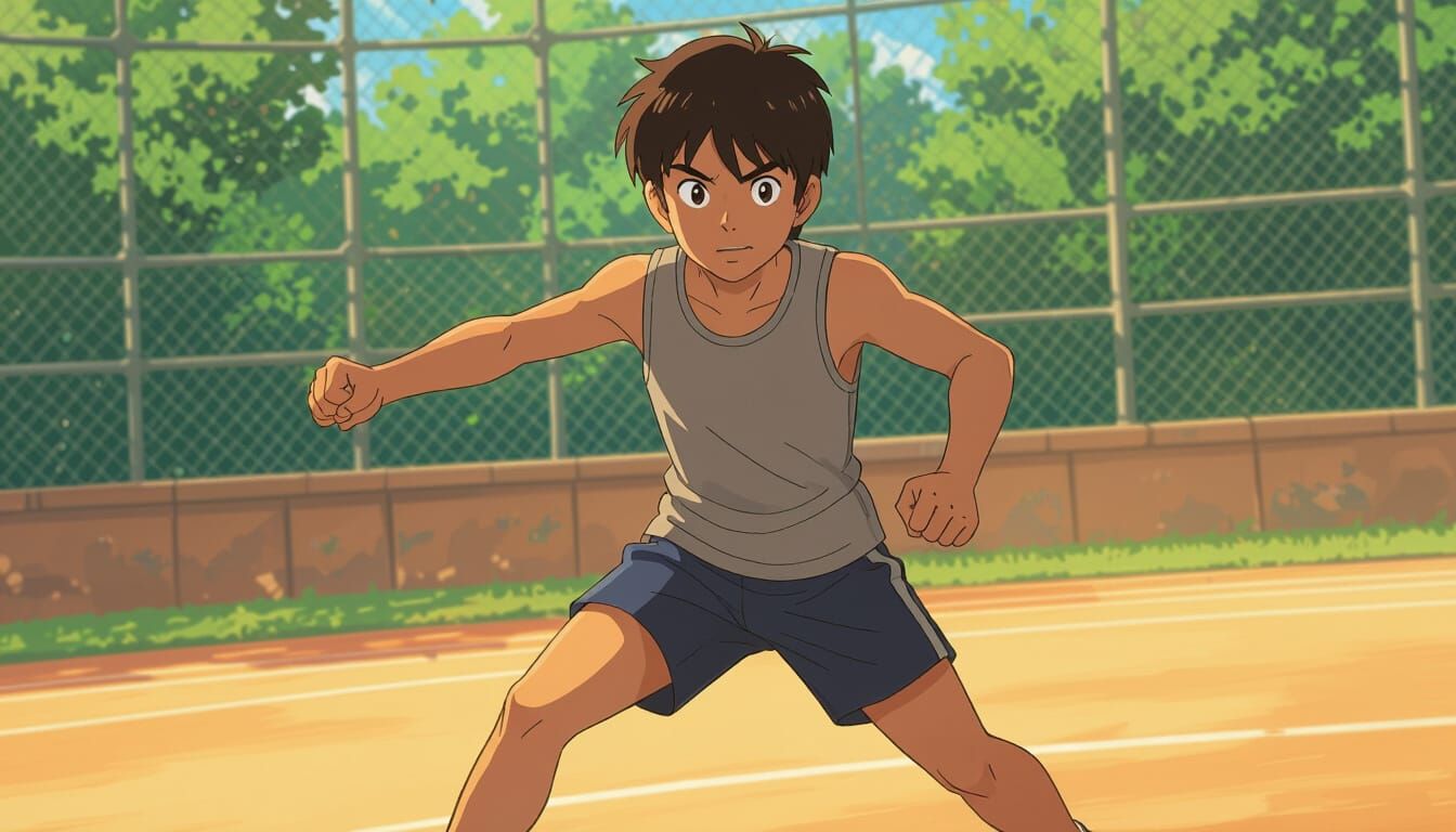 Teenage Indian Boy Steps Forward in Studio Ghibli Style