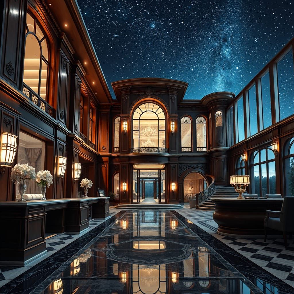 Majestic High-Tech Mansion in Futuristic Style