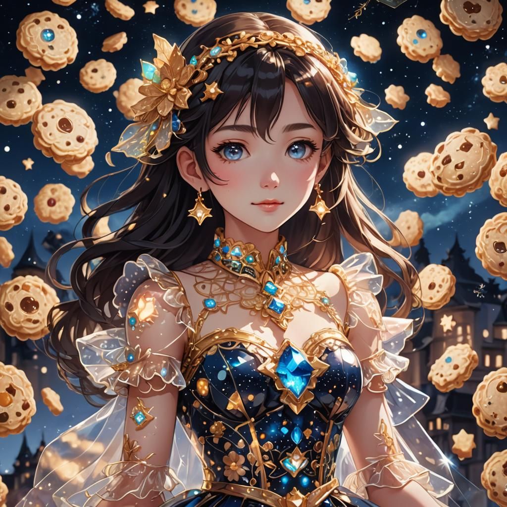 Cookie Dress Portrait in Anime Style