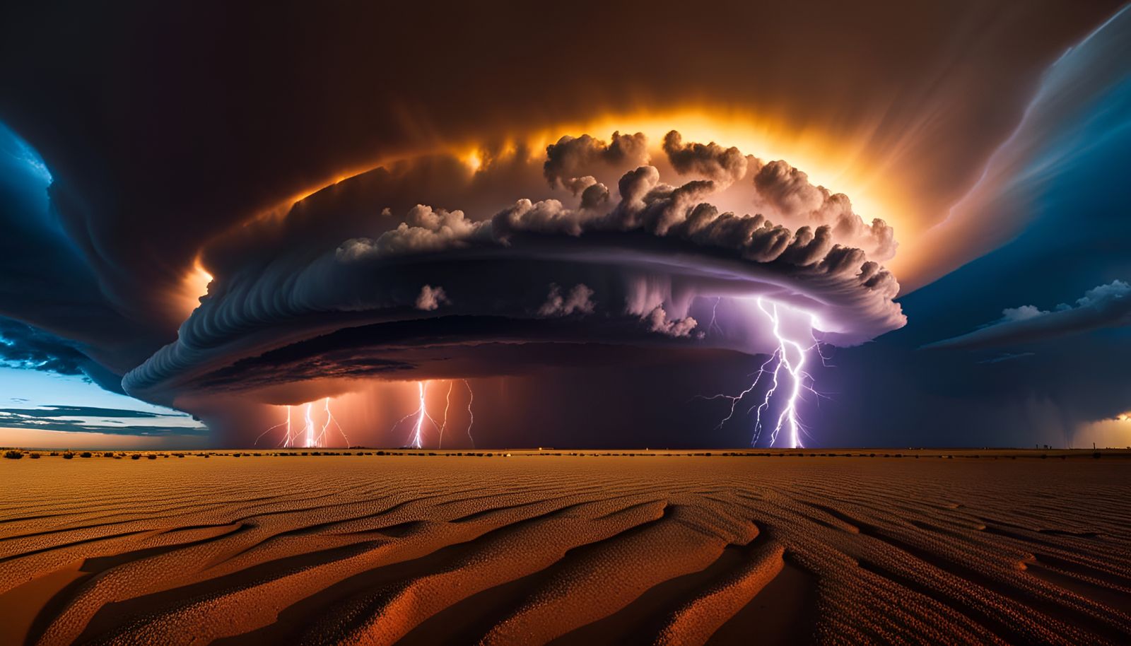 Apocalyptic Skies: Cumulus Supercells Engulf the Namib Desert