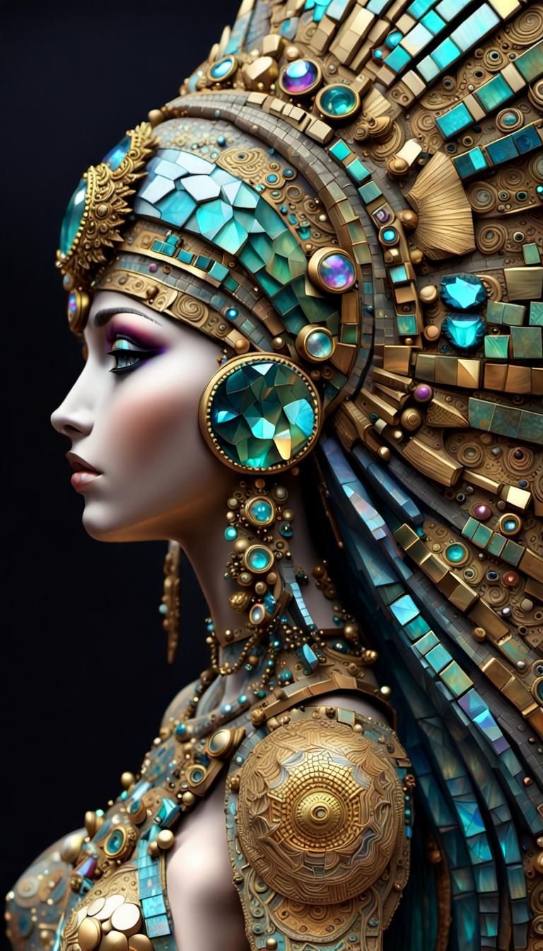 Iridescent goddess ,beautiful, Bright gems in...