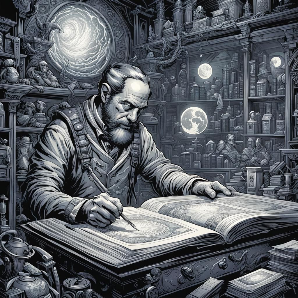 Alchemist in Modern Comic Book Art Style