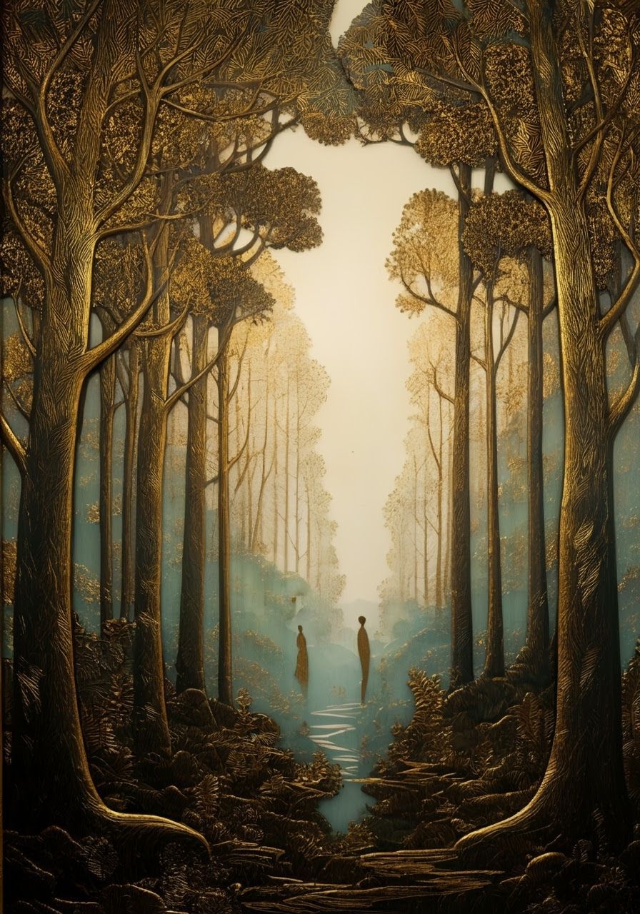 Foggy Negative Space Forest