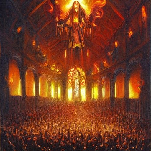 House of God in Hell: An Oil Painting