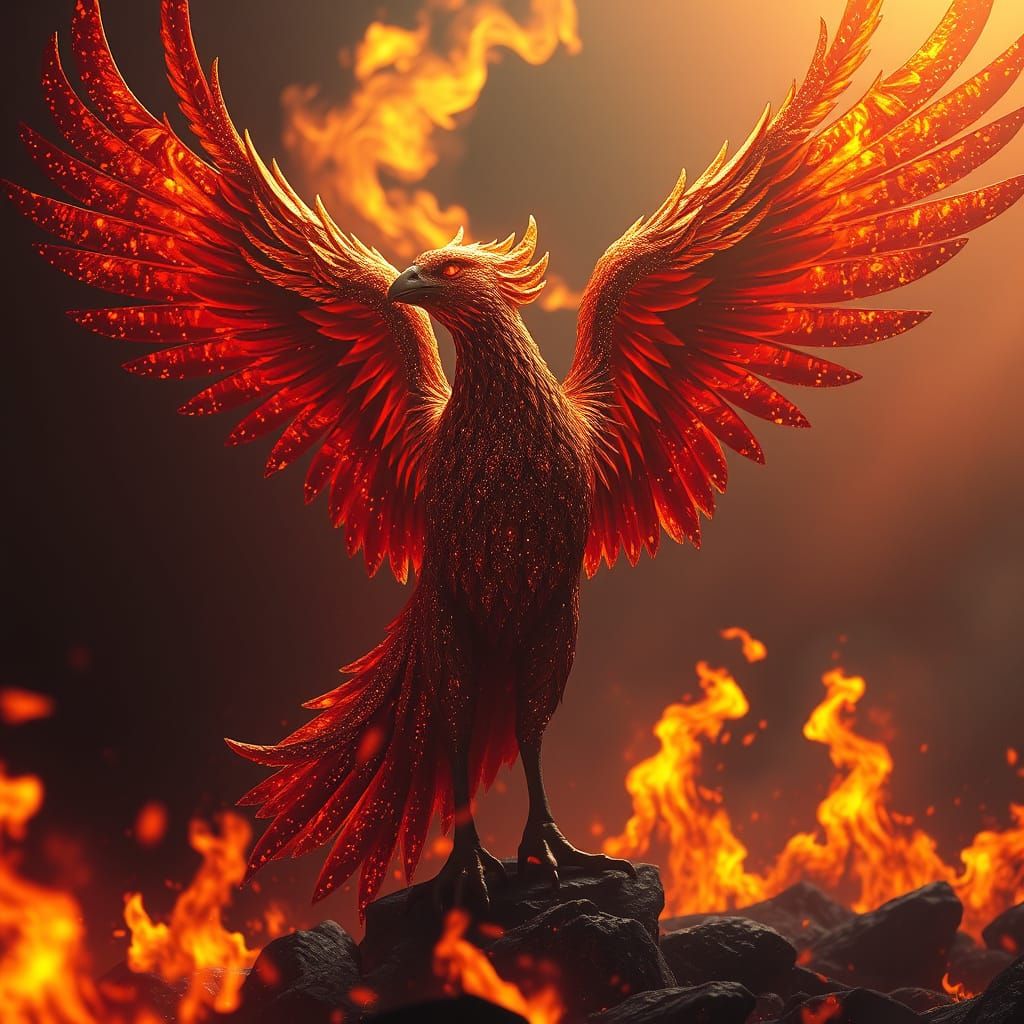 Phoenix in fire.