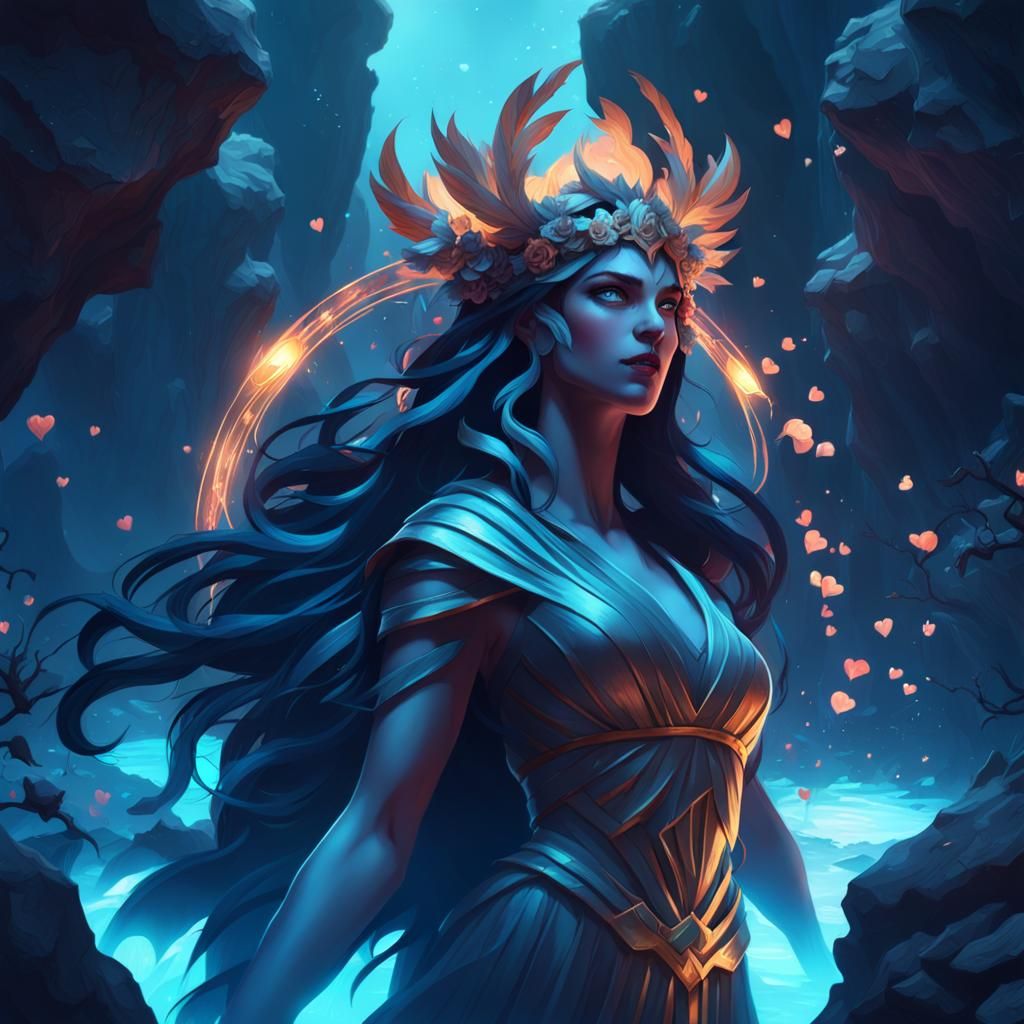 Persephone and Hades in the Underworld