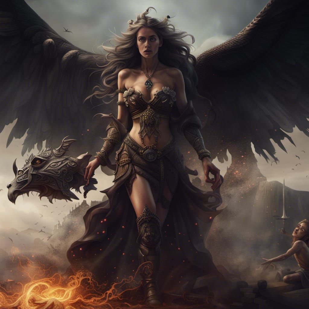 Witch Stealing a Barbarian Queen's Soul