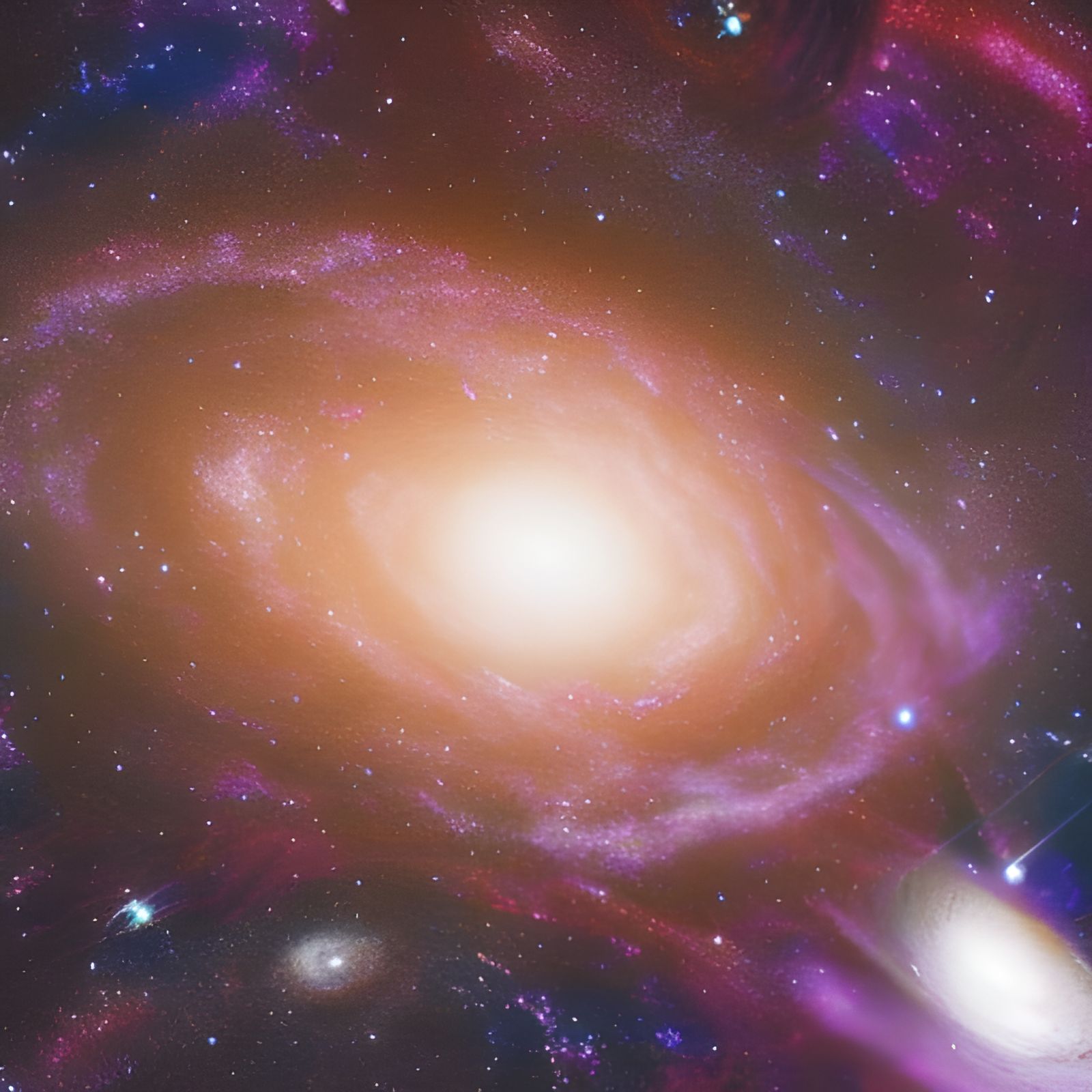 Spectacular Galaxy Rendered in Digital Art