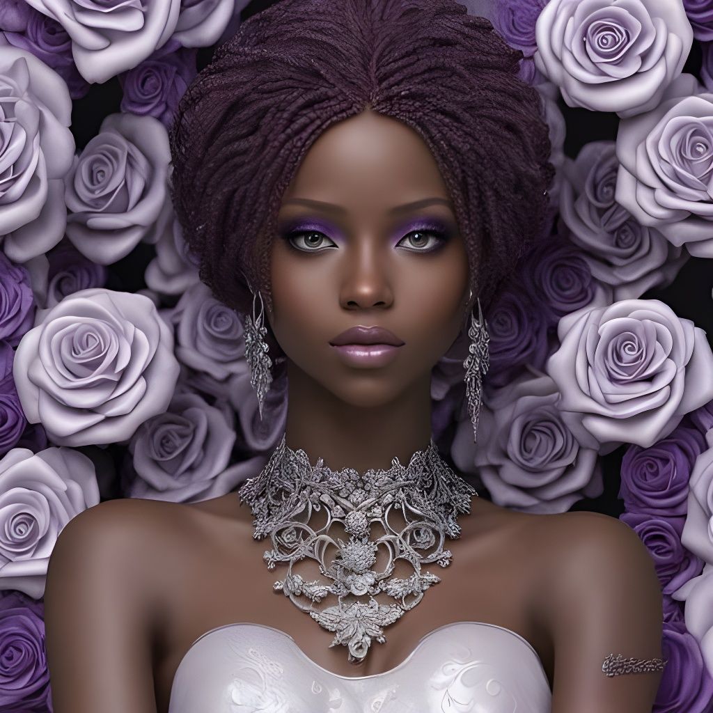 Hazel-Haired Beauty in Gothic Art Style