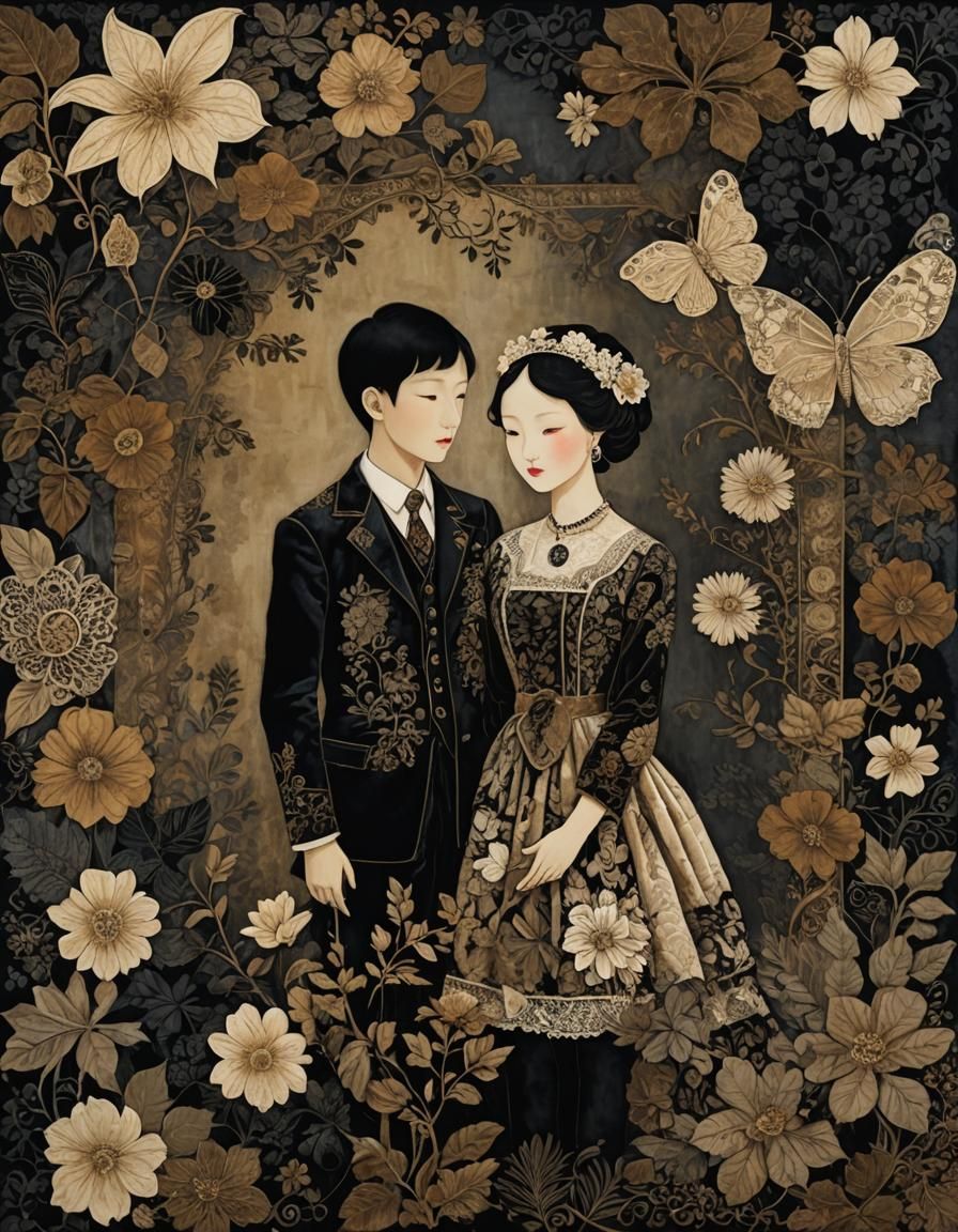 Unrequited Love in Pareidolic Batik Patterns