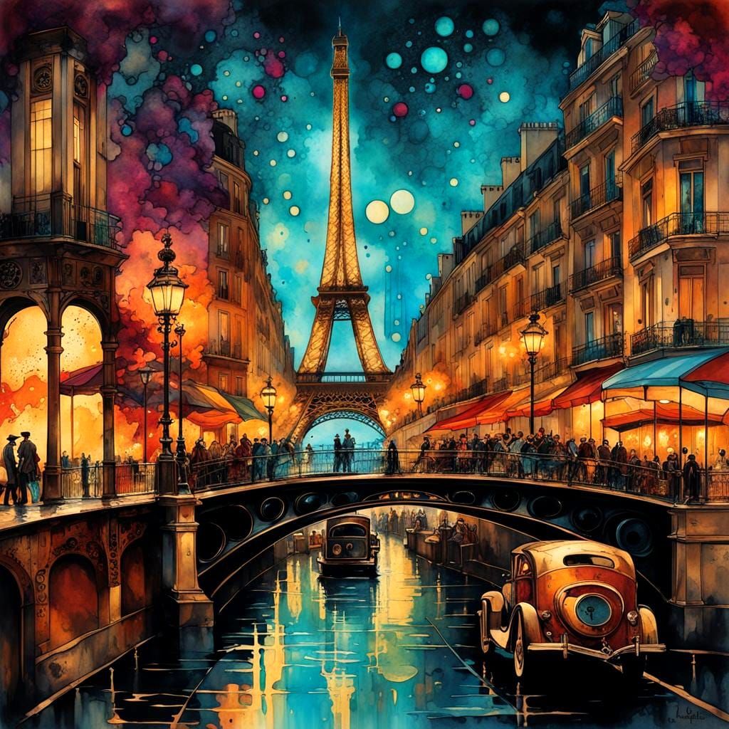 Steampunk Art Deco Paris Concept Art
