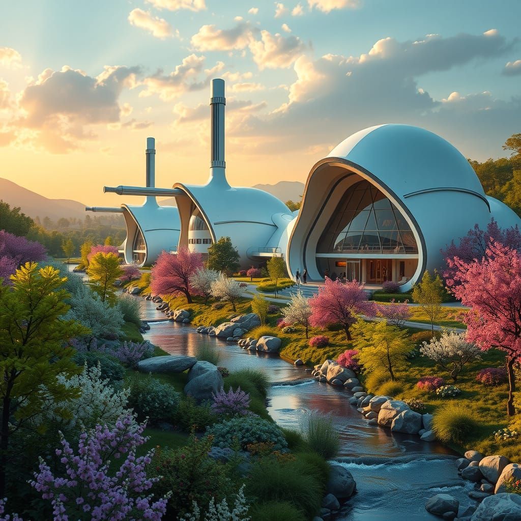 Futuristic Research Base in Harmony with Nature