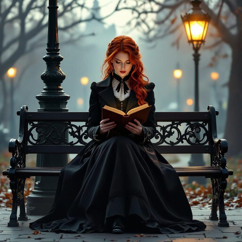 Victorian Woman Reading: Digital Matte Painting