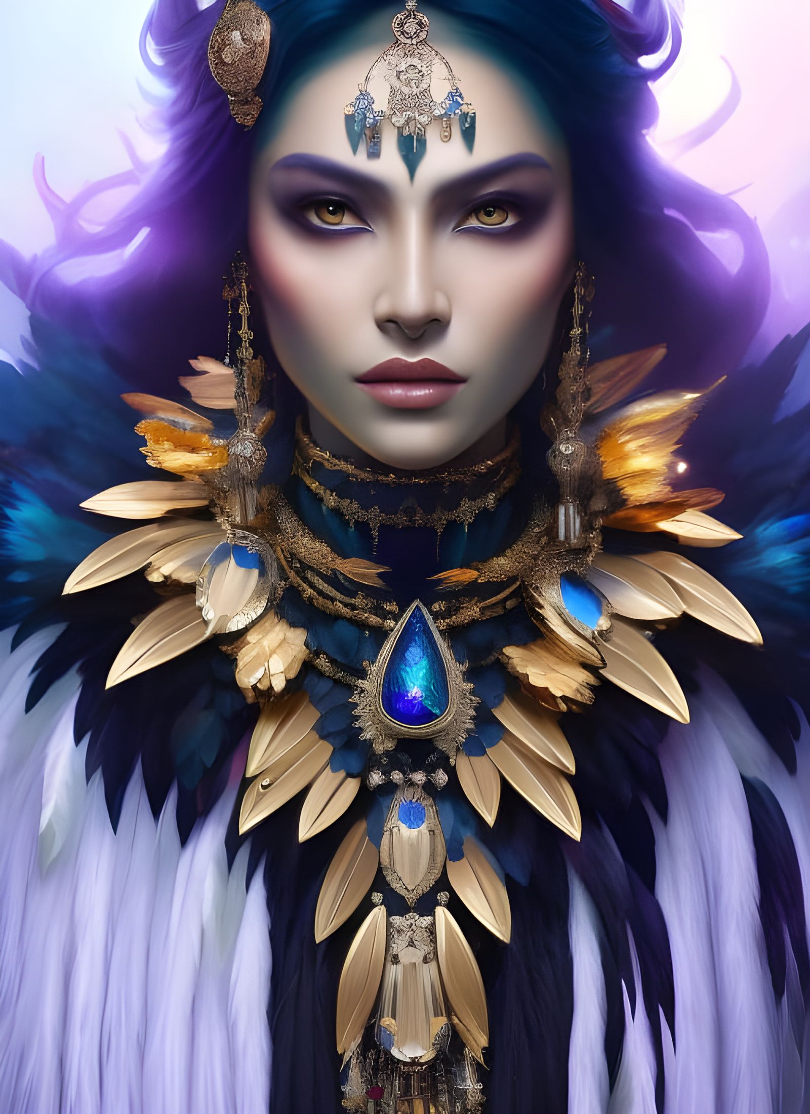 Jeweled Raven God in Opulent Treasure Trove