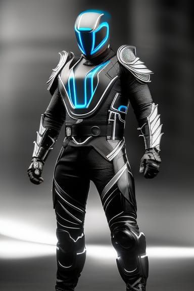 Special Ops in Tron Style: Black and White Concept Art