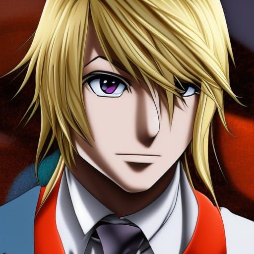 Blond Man with Cystic Fibrosis in Anime Style