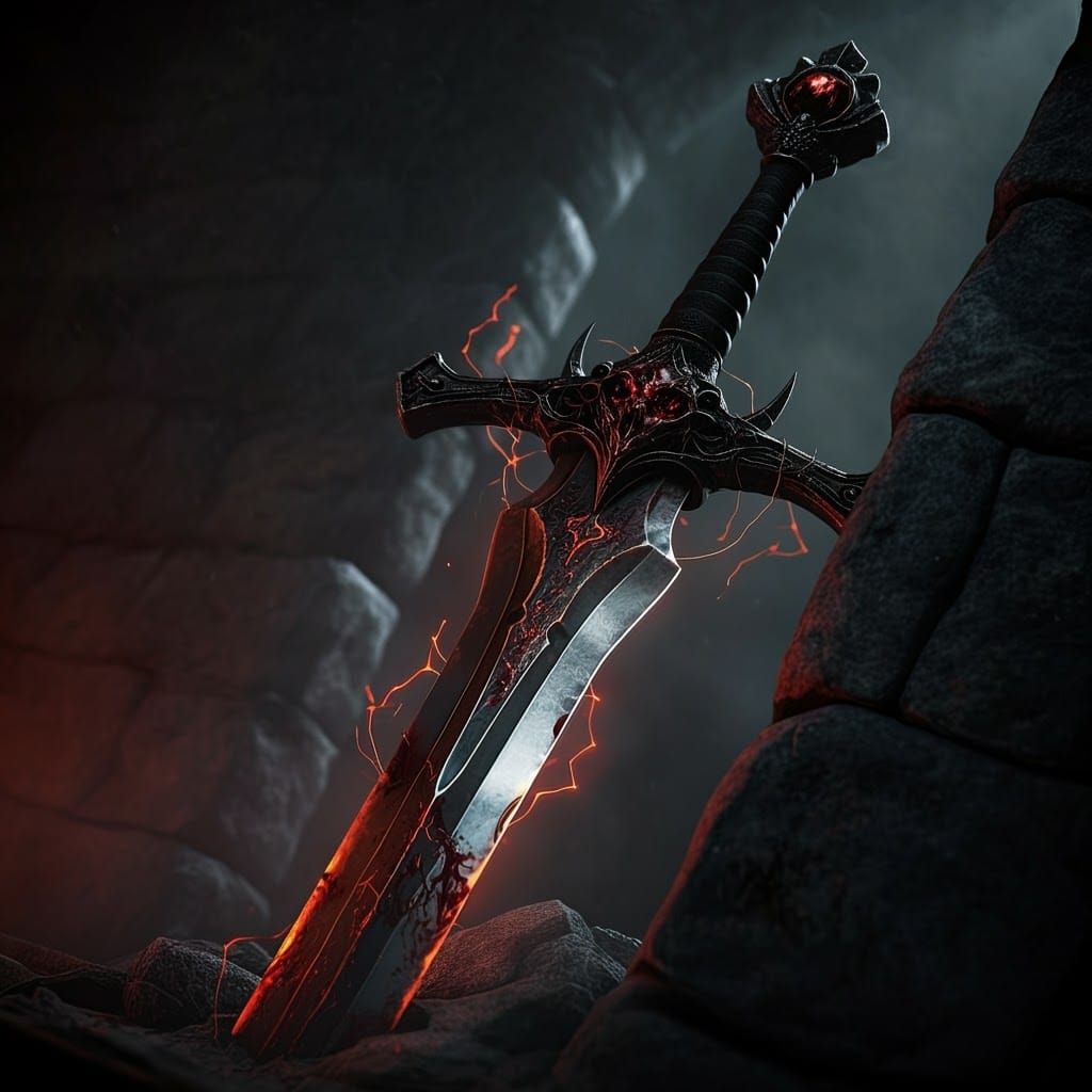 Accursed Sword Embedded in Castle Wall