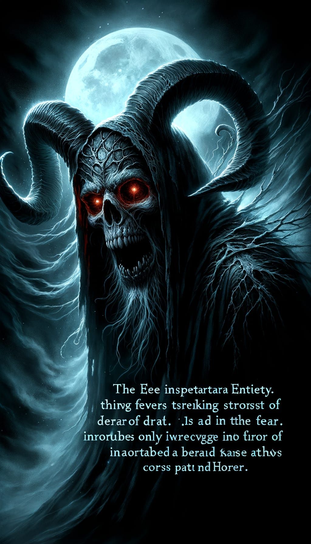 Eerie Demonic Entity Cloaked in Shadows