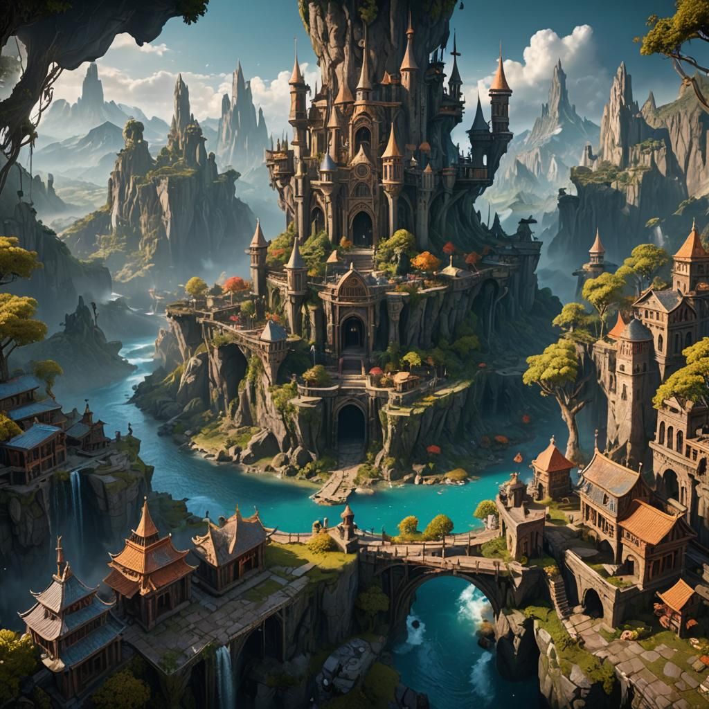Fantastical New World Landscape Concept Art