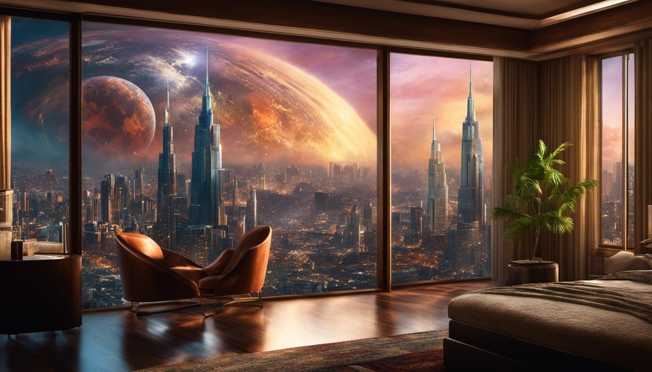 Orbiting Earth Hotel: Hyperrealistic Concept Art