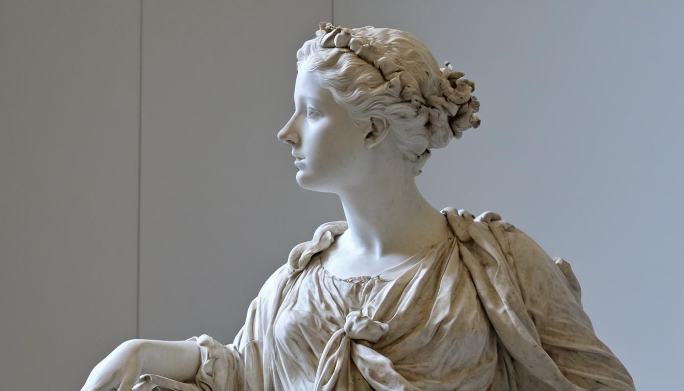 Psyche Abandoned Marble Statue at Los Angeles Museum