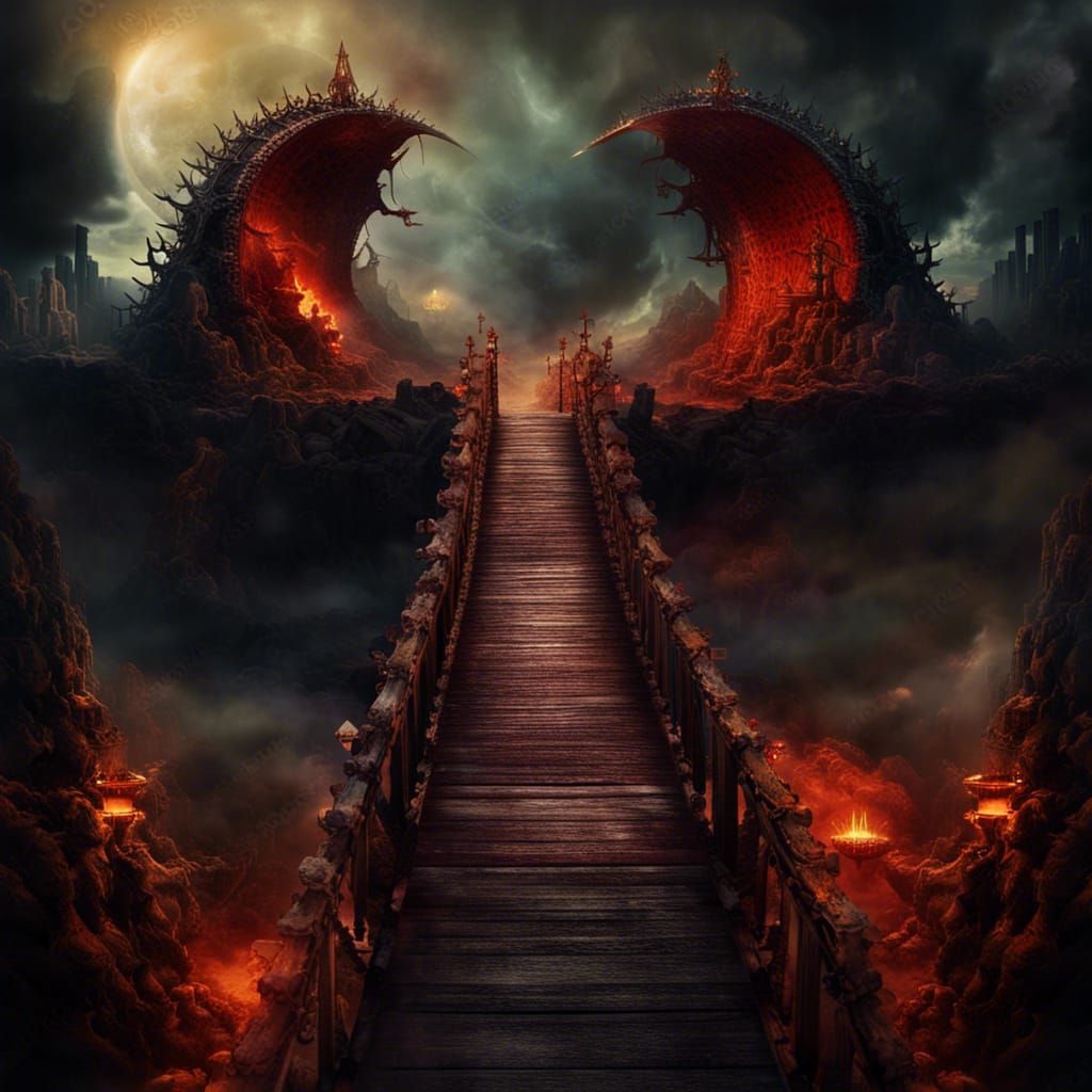 Heaven and Hell Bridge: Fantasy Concept Art