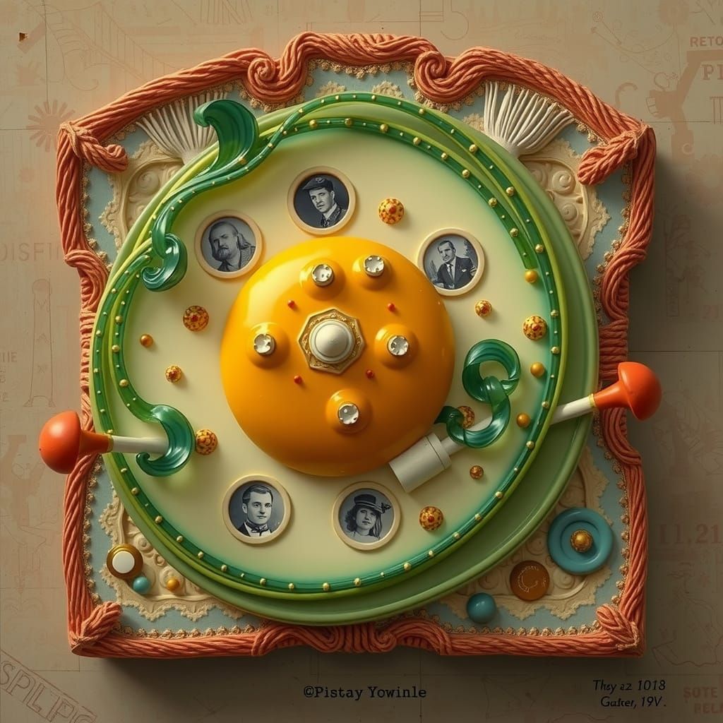 Surreal Hyperreal Mushroom Flag in Futuristic Brutalist Sett...