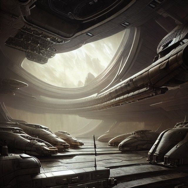 Battlestar Galactica Interior: Hyperdetailed Digital Paintin...