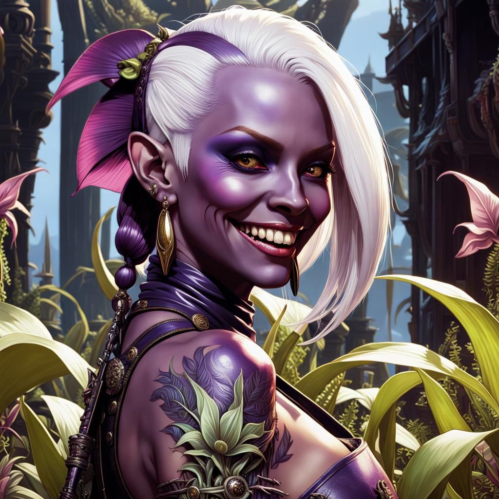 Purple Goblin Pirate in a Neon Wasteland