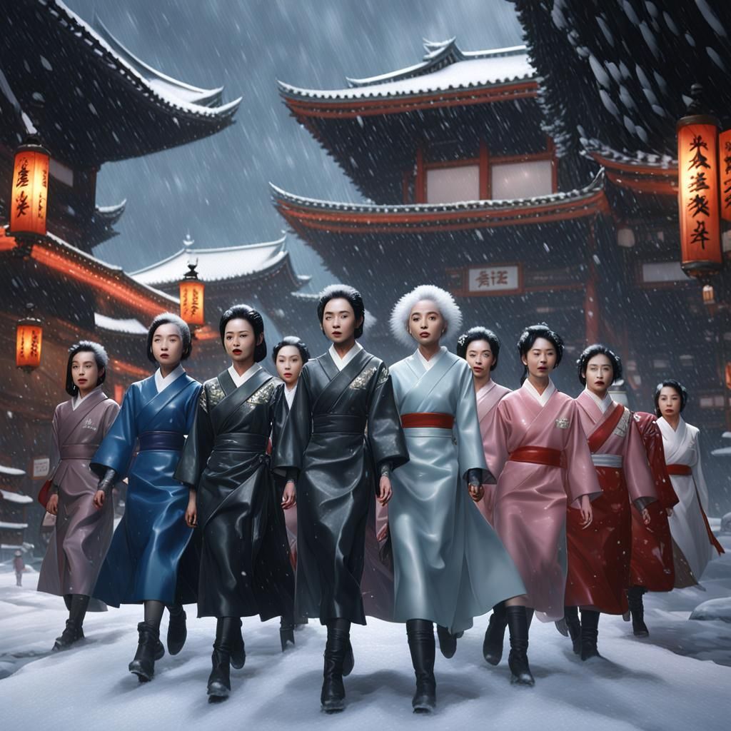 Brigitte Lin as Japanese Secretary in Snow