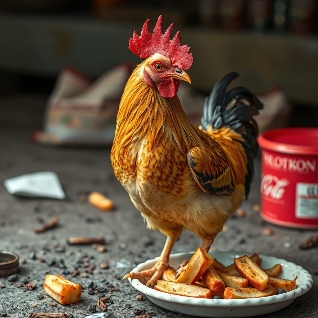 Disgruntled Chicken Refuses to Eat