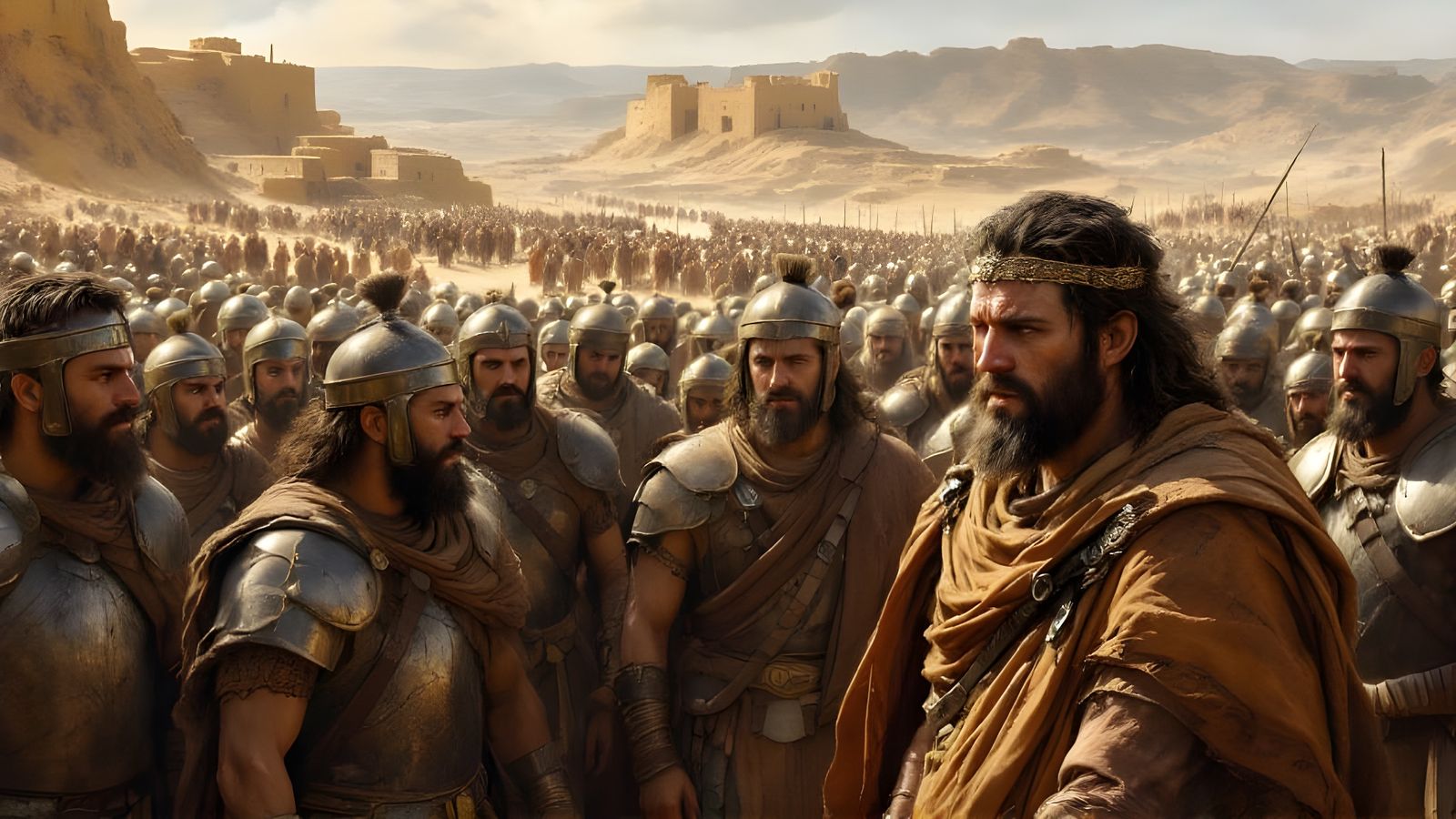 Ancient Hebrew Warriors Confront Philistine Threat at Masada...