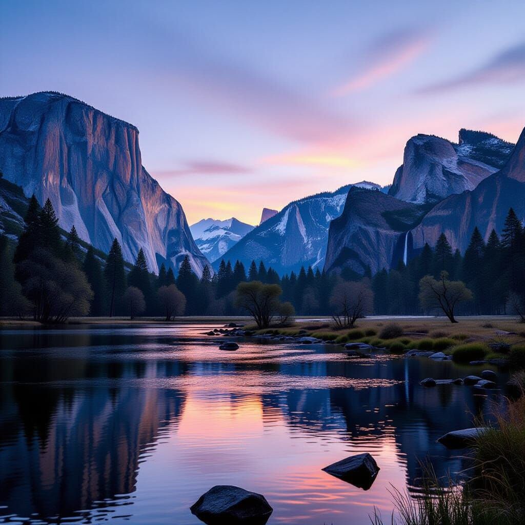 Yosemite National Park Scenic Landscape Photograph