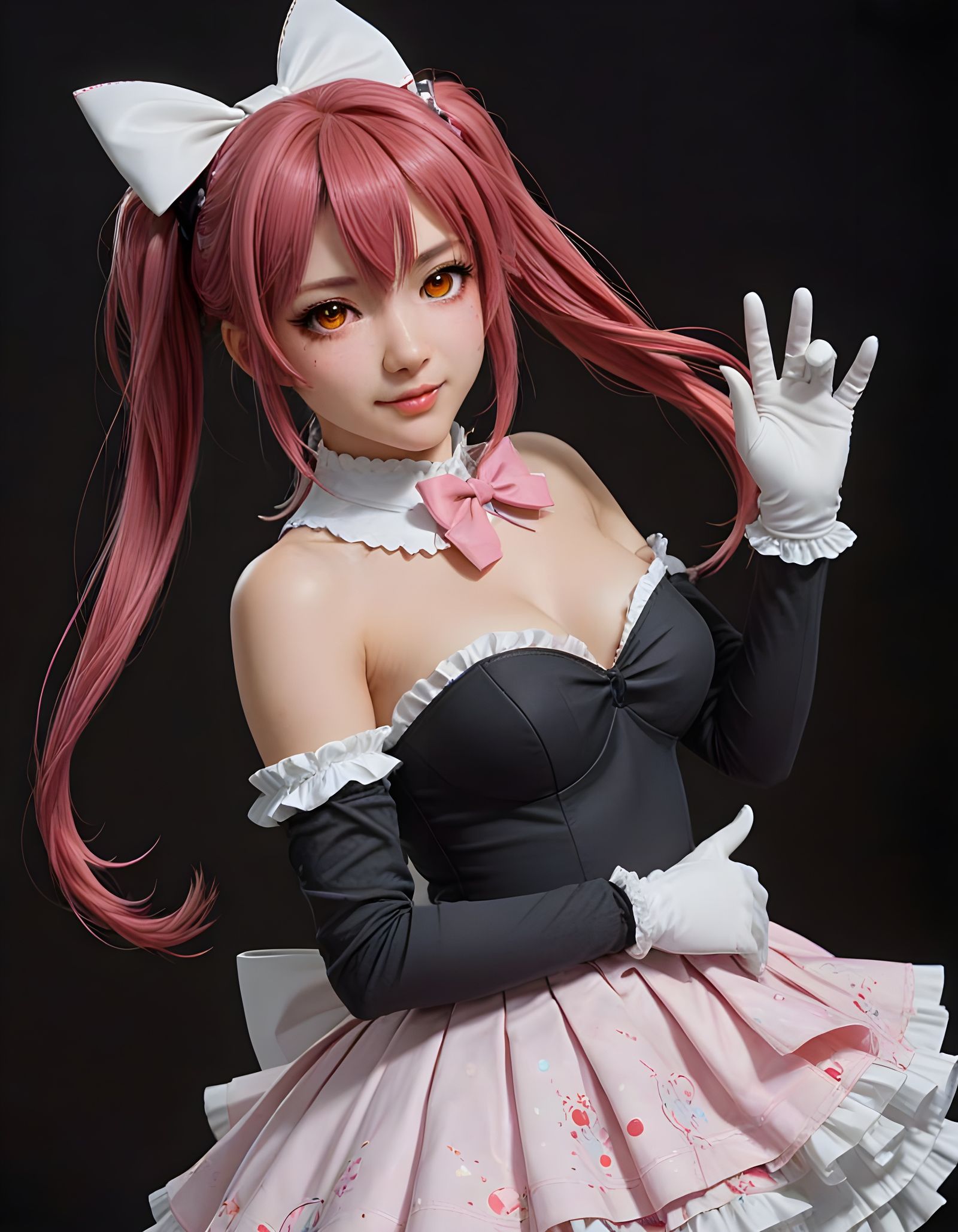 Magical Girls Madoka and Homura in Vibrant Yuri Scene